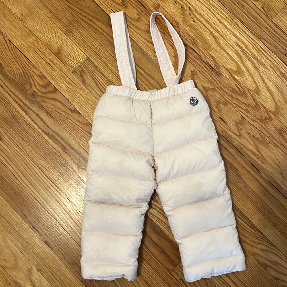 Moncler Light Pink Baby Girls 12-18m snowpants